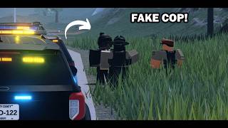 FAKE UNDERCOVER COP RUNS FROM THE POLICE  ERLC Roblox [upl. by Dawaj]