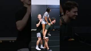 That was awkward 💀 cheer stunt shorts [upl. by Obau205]