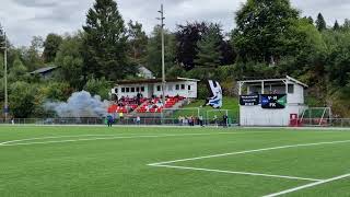 Valestrand Hjellvik  FK Bergen Nord spillerne kommer ut på Furubakken Stadion i Valestrand 250823 [upl. by Martyn]