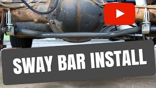 46 DROP KIT INSTALL 8889 CHEVY PICKUP PART 3 ANTISWAY BAR FROM BELLTECH [upl. by German]