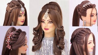 5 bridal hairstyles kashees l Easy Diwali hairstyle l Front variation l wedding hairstyles kashees [upl. by Ahsaeit]