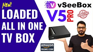 New V5 Pro vSeeBox Android TV Box 2024  NonStop Entertainment  UNBOXING REVIEW [upl. by Etti]