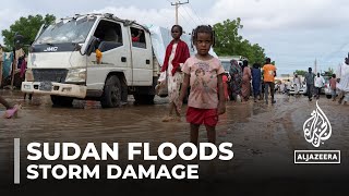 Hundreds of homes destroyed in heavy rains amp flooding in Sudan [upl. by Ettezzus834]