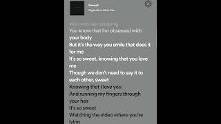 Cigarettes after sex  sweet  lyrics [upl. by Therine927]