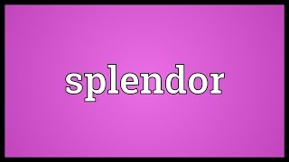 Splendor Meaning [upl. by Odraner89]