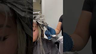 ASMR blonding hair foil pull asmr asmrsounds hairtransformation blonde howto hairtok hair [upl. by Aveline]