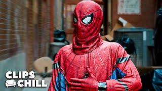 Tom Hollands EPIC Suit Up Scene amp Stan Lee Cameo  SpiderMan Homecoming [upl. by Jovia]