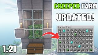 Minecraft CREEPER FARM Tutorial 121 NEW UPDATE ‼️ [upl. by Portland]