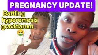 PREGNANCY UPDATE BATTLING HYPEREMESIS GRAVIDARUM  FIRST TRIMESTER OF PREGNANCY [upl. by Natsyrk]