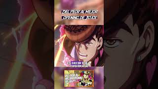 DEL PEOR AL MEJOR OPENING DE JOJOS PARTE 10  Jojos Bizarre Adventure jojo anime shorts [upl. by Pompei69]