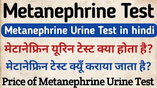 Metanephrine Urine Test in hindi  Metanephrine Urine Test  मेटानेफ्रिन टेस्ट क्या होता है [upl. by Roldan33]