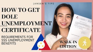 How to get DOLE UNEMPLOYMENT CERTIFICATE Step by Step Guide [upl. by Nedyah]