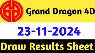 22112024 Grand Dragon Today 4D Results  4d Malaysia Live Today  Today 4d Result Live [upl. by Elraet]