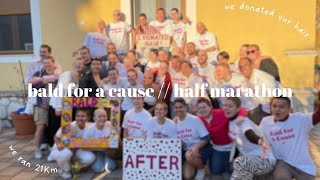 a day in uwc mostar half marathon amp bald for a cause [upl. by Yecats]