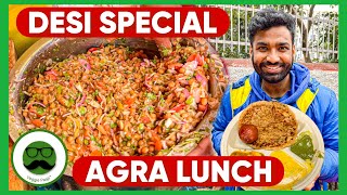 Desi Special Agra Lunch Street Food With Veggie Paaji [upl. by Loni476]