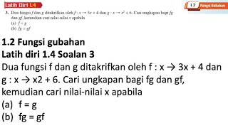 Latih diri 14 Soalan 3  12 Fungsi Gubahan  Bab 1 Fungsi Matematik Tambahan Tingkatan 4 [upl. by Kennedy]