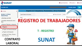 INSCRIPCIÓN REGISTRO E INGRESO DE UN NUEVO TRABAJADOR A PLANILLA [upl. by Atinuaj601]