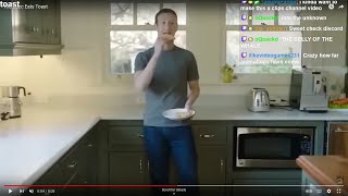 Frame by frame analysis of Mark Zuckerberg eating toast [upl. by Latsyk]