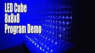 LED Cube 8x8x8 Program Demo [upl. by Reggie242]