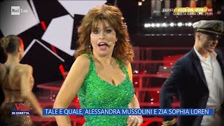 Tale e Quale Alessandra Mussolini e zia Sophia Loren  La Vita in Diretta  02112022 [upl. by Cecilio]