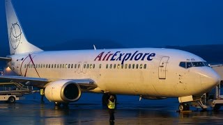 Classic Boeing 737400 AirExplore amp 737500 Hermes Air at Clermont Airport [upl. by Nylyak4]