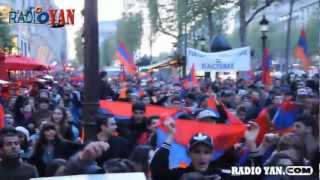 French Armenians commemorate Armenian Genocide victims in Paris  24 April 2012 [upl. by Atteloiv]