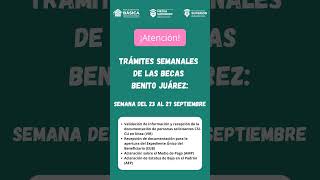 Trámites de las Becas Benito Juárez del 23 al 27 de septiembre de 2024 [upl. by Liba]