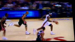 Lebron James Dunk from Free Throw Line SIDE VIEW Actual Video [upl. by Aliahs]