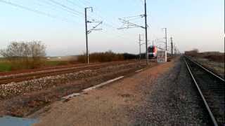 Train express régional Bourgogne ClermontFerrand Dijon à pleine vitesse [upl. by Anatnahs]