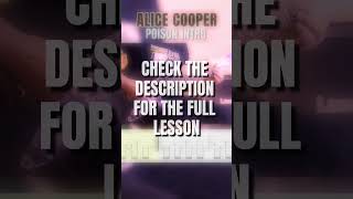 Alice Cooper  Poison Intro Riff  Guitar Tutorial Tabs [upl. by Hiamerej]