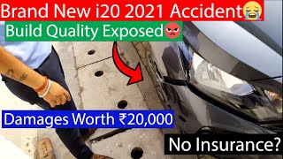 Hyundai i20 2021 Build Quality  Hyundai i20 2021 Accident 😭 [upl. by Nnaeirrac]