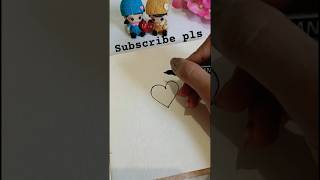 Easy drawing ideas✨😱 with heart shape ♥️ shorts short shortsfeed ytshorts shortvideo subscribe [upl. by Felten]