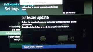 Humax HDR1100S  Software Update [upl. by Nywnorb]