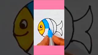 How to draw fish from circle easy fish drawing for kids and toddlers shorts ytshort drawing4kids [upl. by Dinah155]