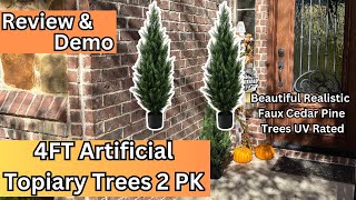 Artificial Topiary Tree Full Review and Demo [upl. by Aiker]