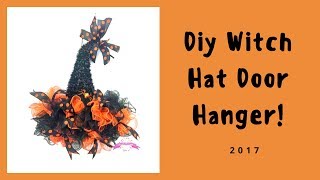 DIY Witch Hat Door hanger Wreath [upl. by Ggerc]