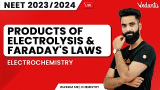 Electrochemistry  Class 12 NEET 202324  Products of Electrolysis and Faradays Laws  Wassim Sir [upl. by May685]