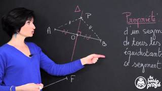 Médiatrice dun segment  Géométrie plane  Maths 6e  Les Bons Profs [upl. by Aliehc]