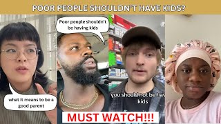 TIKTOK Comes For Man Who Says Poor People Shouldnt Have Kids  Others Weigh In [upl. by Eidurt862]