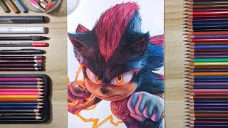 Drawing Shadow Sonic the Hedgehog 3  Fame Art [upl. by Phaih]