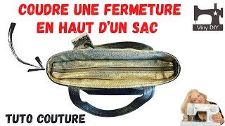 Comment Coudre une Fermeture en haut dun sac  Tuto Couture DIY [upl. by Wivina]