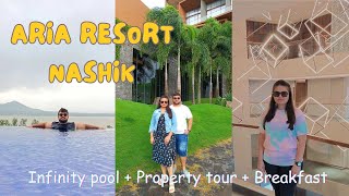 Best Resort under 5K in Nashik with infinity pool 🏊  ARIA Resort 🏖  Property tour  Breakfast [upl. by Call]