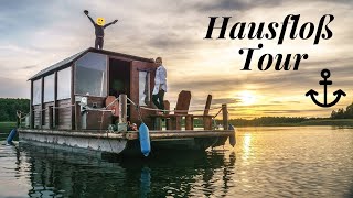 Hausboot fahren auf der Havel  3 Tage Hausfloß Tour in Mecklenburg Vorpommern [upl. by Lang173]