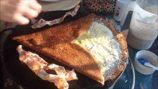 egg bacon cheese crepe  french crepe [upl. by Eahsram]