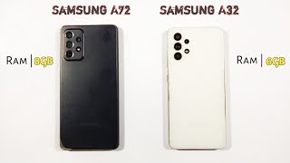 Samsung Galaxy A72 Vs Samsung Galaxy A32  Speed Test amp Comparison [upl. by Bohlen]