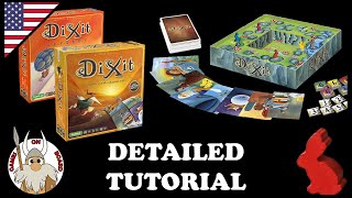 How to play Dixit amp Dixit Odyssey  Detailed Tutorial ENGLISH  Best Board Game 2010 [upl. by Amann]