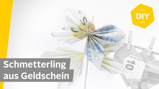 Geldscheine falten SCHMETTERLING  für kreative Geldgeschenke  Roombeez powered by OTTO [upl. by Gitt]