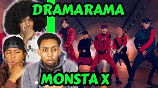 OUR FIRST TIME WATCHING MONSTA X  DRAMARAMA OFFICIAL MV REACTION [upl. by Nallad]