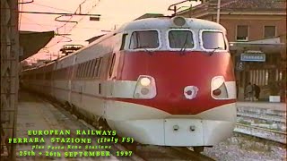 European Railways in the 1990s Ferrara Stazione Italy FS on 25  26 September 1997  Porta Reno [upl. by Ydnew]