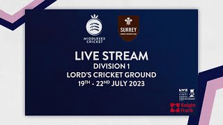 LIVE STREAM  COUNTY CHAMPIONSHIP I MIDDLESEX V SURREY I DAY 3 [upl. by Etep]